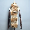 Ladies Real Rex Rabbit Fur Scarf Knit Fashion Winter Knitted Genuine Fox Fur Scarves Women 2025 Female Luxury New Fashion Scarfs 5