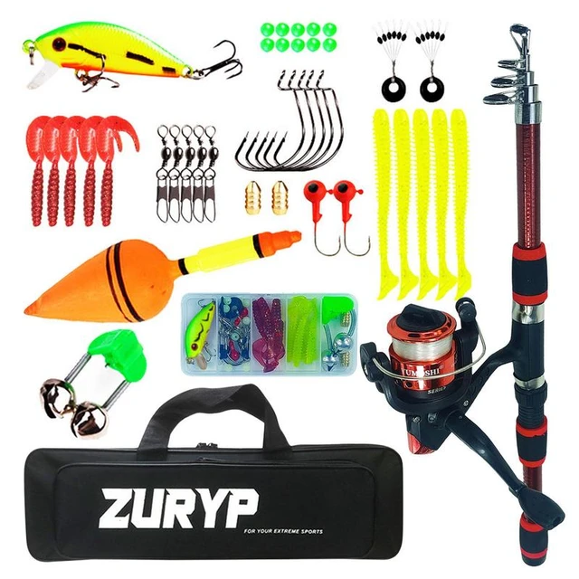 Fishing Rod And Reel Kids Fishing Combo Rod And Reel Telescopic Portable Fishing  Gear Set With Carry Bag For Boys Girls Teens - AliExpress
