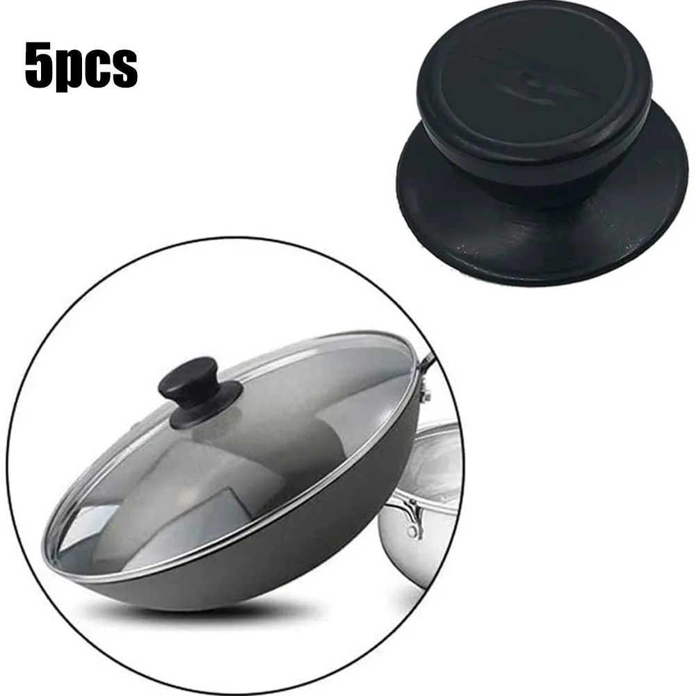 Description Picture 3 of item5pcs Black Pot Lid Cap Pot Lid Handle Cookware Parts Plastic Pot Lids Cooker Cover Anti Scalding Friction Resistant