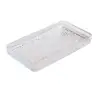 Hammered Glass Vanity Tray Organizer Clear Elegant Makeup Perfume Jewelry Cosmetic Storage Shower Bathroom Display Durable Heavy 2