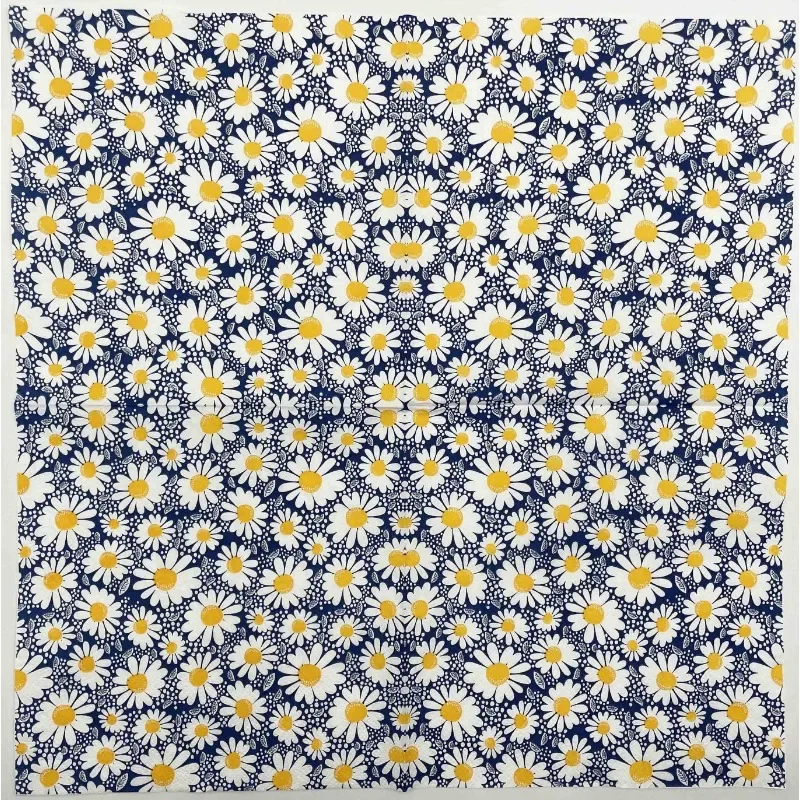 Paper Napkins 20pcs/Pac Chrysanthemum Daisy Printed Floral Party Disposable Wine Glass Flower Placemat
