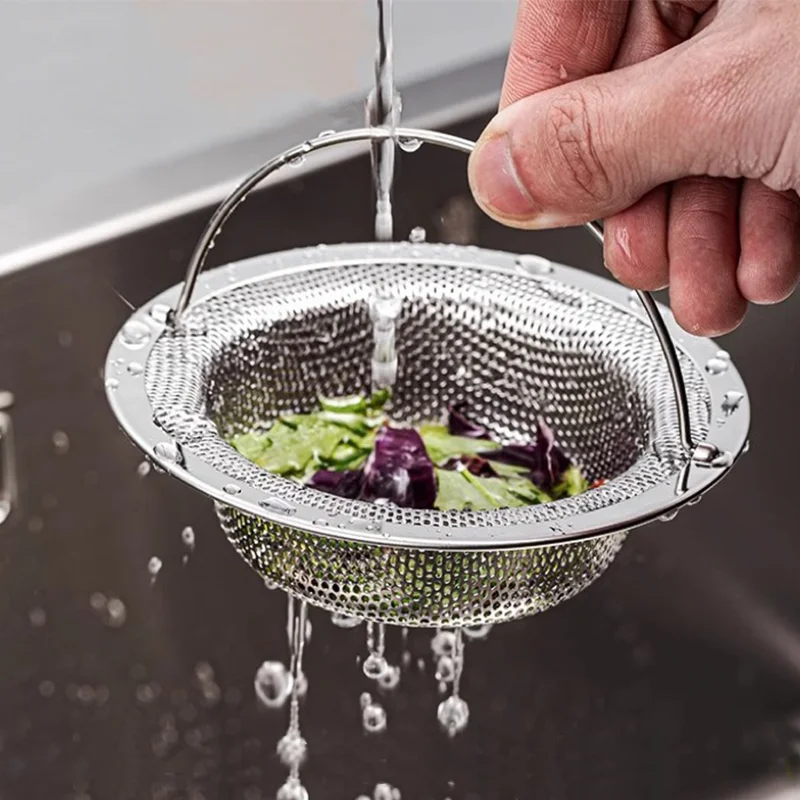Kitchen Sink Filter Bathroom Floor Drain Mesh Filters Stainless Steel Sink Strainer Garbage Food Residue Drain Hole Filter Trap