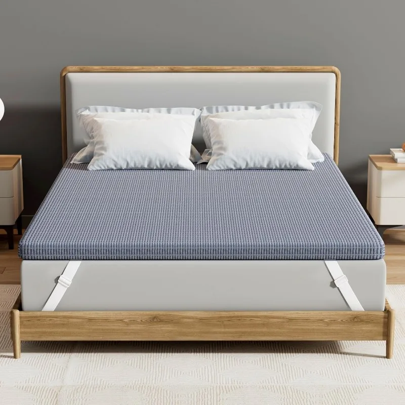 4 Inch Extra Firm Mattress Topper Twin, Firm Memory Foam Mattress Topper for Pressure Relief, Pad with Removable