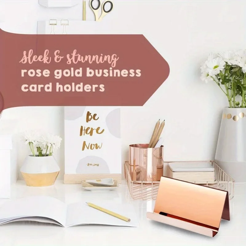 Stainless Steel Business Card Holder 304 Stainless Steel Business Card Holder Desktop Creative Business Office Front Desk 2