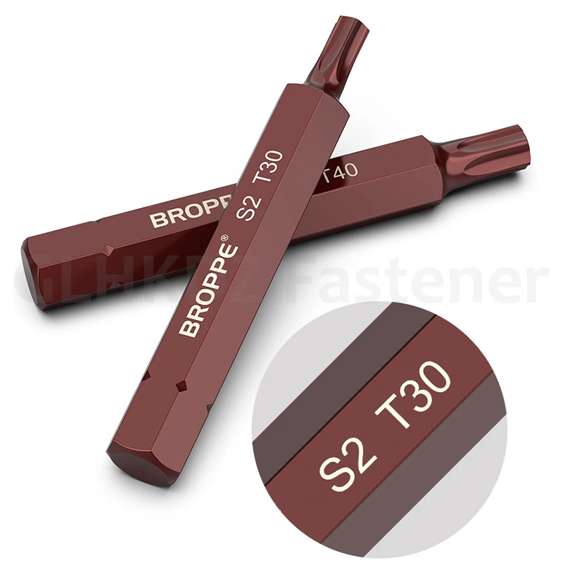 Set De 7Pcs 75mm T8-T30 1/4" Embouts De Vissage Magnétique Tournevis