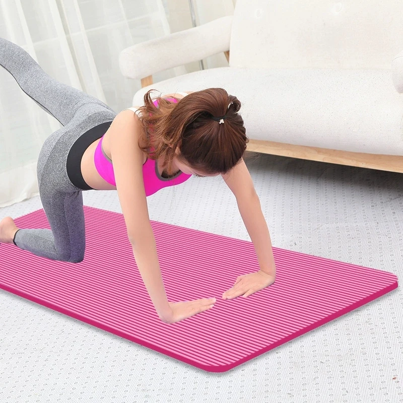 10mm Extra Thick Yoga Mat for Yoga Beginners, NBR Pilates Mat For Gym, Studio, Home Fitness, Exercise Mattress,Thick 10mm