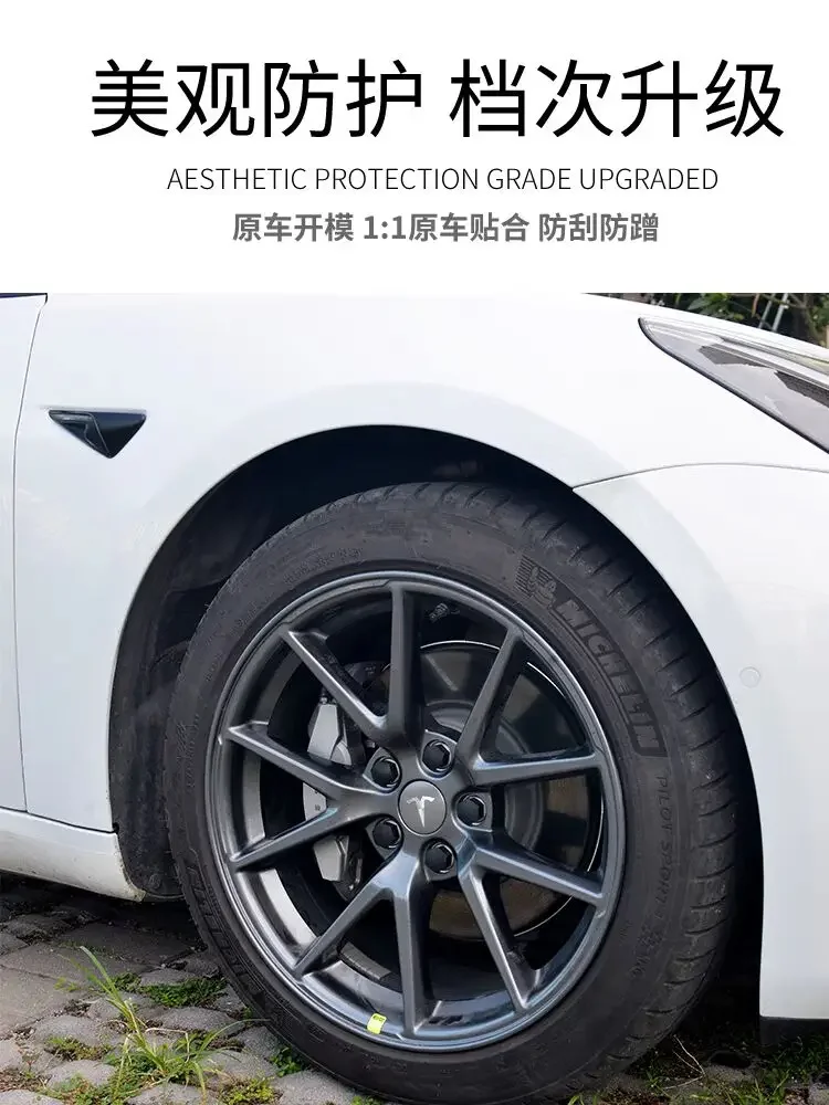 56/57MM 4PCS 29PCS for Tesla Model Y Model 3 S/X Dust-proof Cover Wheel Car Wheel Hubcap Center andTire Cap Screw Accessories