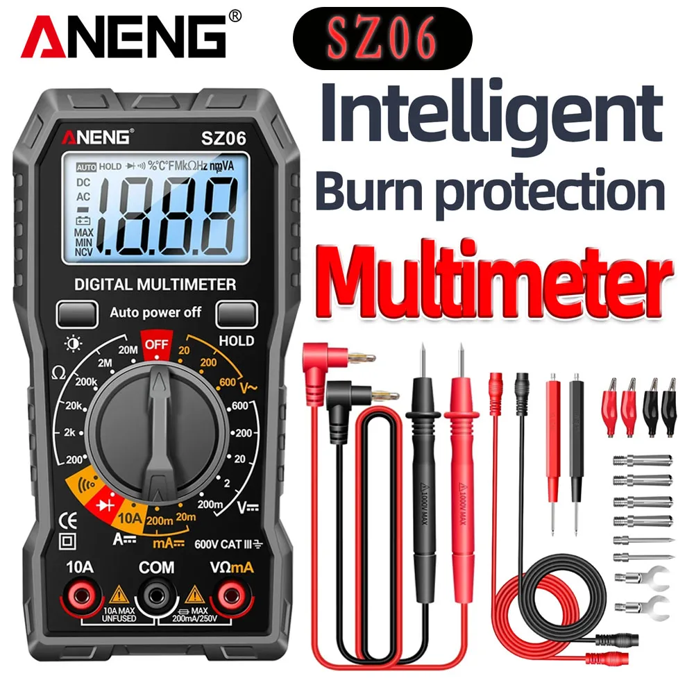 ANENG-SZ06-Smart-Digital-Multimeter-AC-DC-Voltage-Meter-Current-Ohm ...