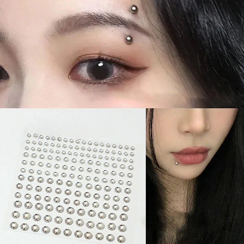 Diamond Sticker Fake Nose Stud Self Adhesive Rhinestones Non Piercing Eye Ear Face Body Jewelry For Women Sticker Crystal