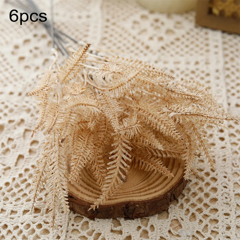 6/12 piezas de flores artificiales de bola espinosa de plástico marrón, planta falsa para bricolaje, hogar, boda, sala de estar, jarrón barato, decoración, suministros de Navidad