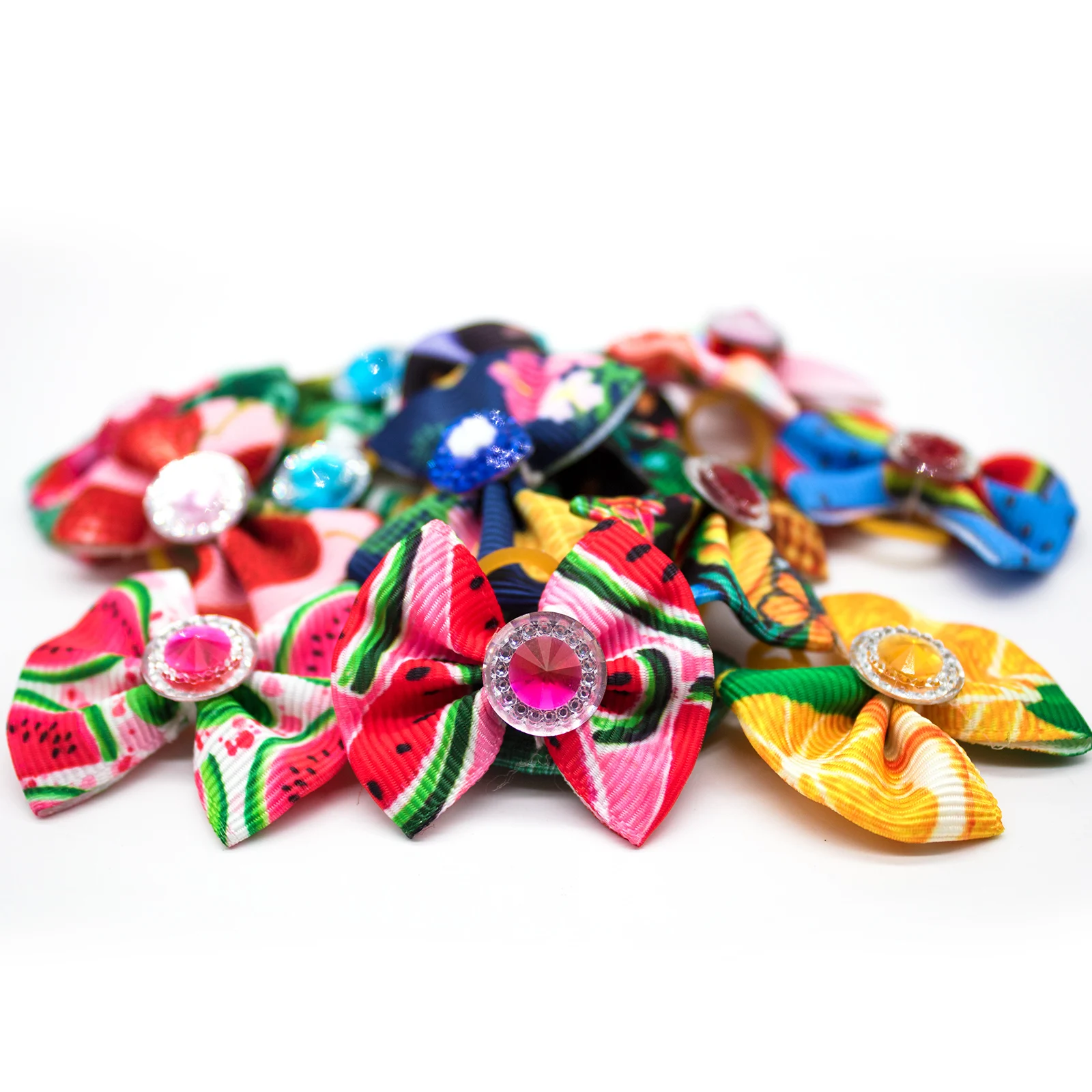 20PCS Dog Hair Bows Pet Dog Boutique Bows Rubber Bands Hair Bowknot Decorate for Dogs Groomining Cat Dog Pet Supplies 5
