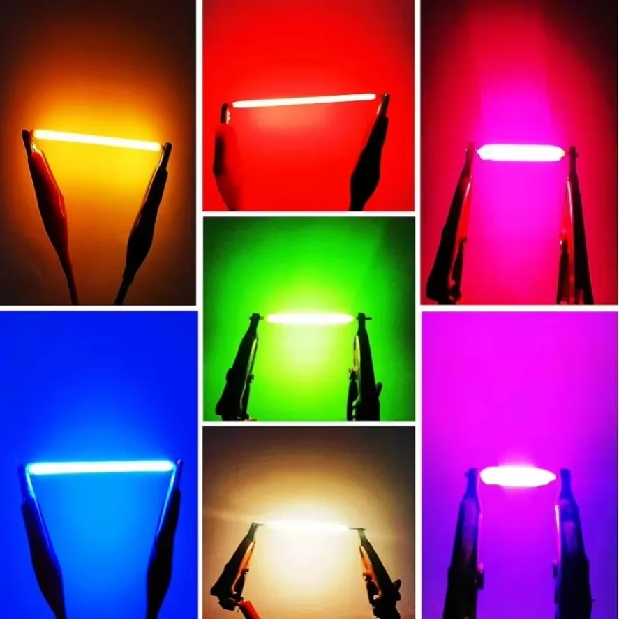 10PCS COB LED Filament 3V Edison Bulb Lamp Multicolour Parts Incandescent Light Diodes Accessories Holiday Lighting Decoration