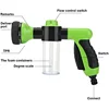 New High Pressure Foam Water Gun 8 In 1 Garden Watering Hose Nozzle Sprinkler Soap Dispenser Pet Shower Spray Gun Car Wash Tool 6