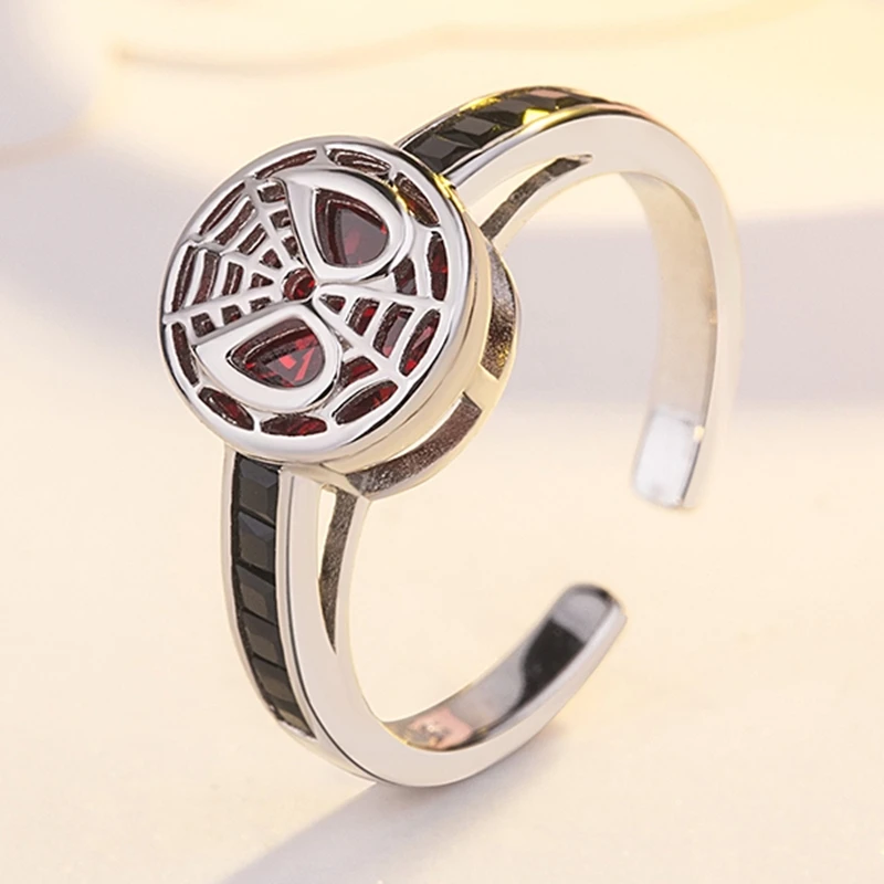 Spider Web Ring For Men Women Fashion Punk Party Jewelry Anello Aperto Solo Taglia Unica