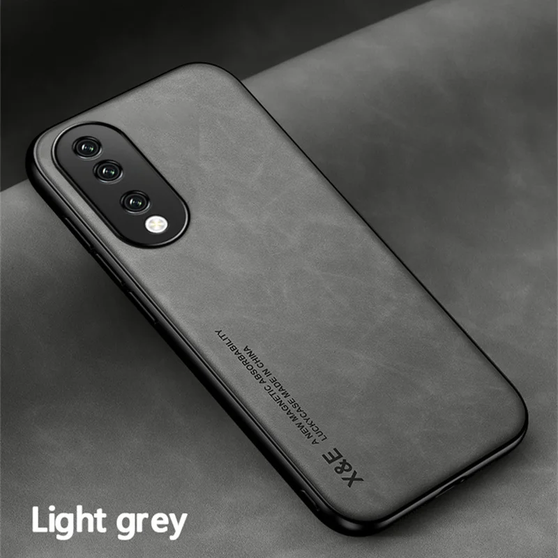 Luxury Leather Phone Case with Built-in Metal Plate & Magnetic Holder