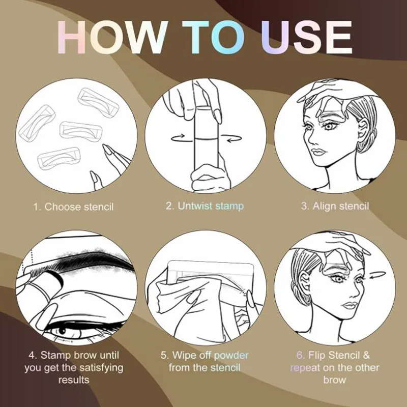Makeup Tools Eyebrow Stencil Tool Eye Makeup Tools 10Pcs/Set Eyebrow Stamp Stencil Kit Eyebrow Stencils Template Shaper Kit Makeup Tool for Women