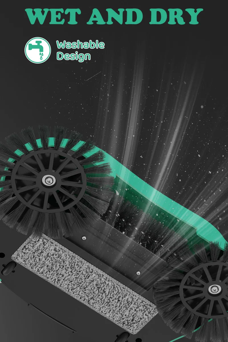 Description Picture 3 of item3 in 1 Manual Floor Cleaning System Push broom, mop and broom combination for fast sweeping and precise mopping for hard floors.