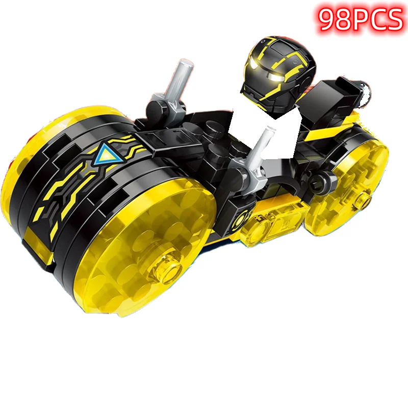 Building Block Toy Building Block Toys Motorcycle Building Blocks Building Block Kits War Machine Techno Motorcycle Spiderman Iron Man Hulk Venom Armor Mech Mini Model Figure Building Blocks Compatible Kid Toy Gift