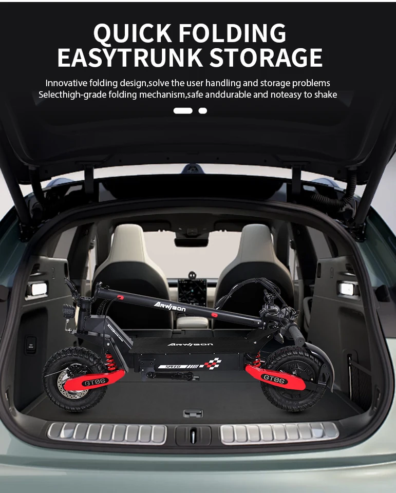 Arwibon GT06 1200W Foldable E-Scooter for Adults -Max Speed 25MPH