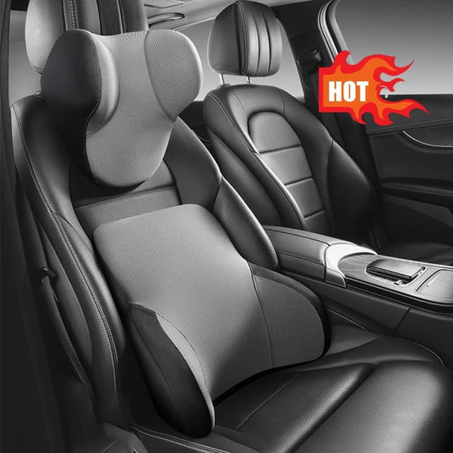 Universal Car Lumbar Support Headrest Neck Pillow Support Soft Neck Pillows  Cushion Car Breathable Memory Foam Pillow Back - AliExpress