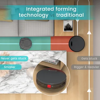 Lefant M210 Pro Robot Vacuum Cleaner with 2200Pa Suction,WiFi/Alexa/APP/Bluetooth,Schedule Cleaning,Self-Charging,Smart for Home 4