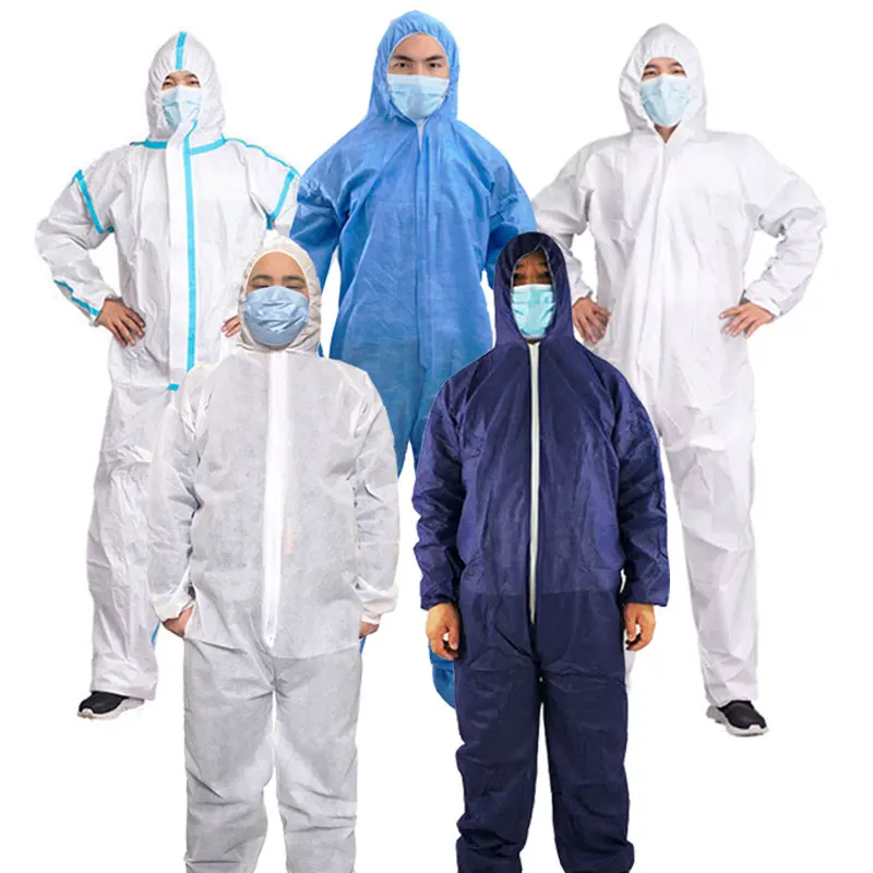 Disposable Work Jumpsuit Breathable Non-woven Fabric Dustproof Oil Resistant Safety Anti Dust Spary Painting Decorating Labour