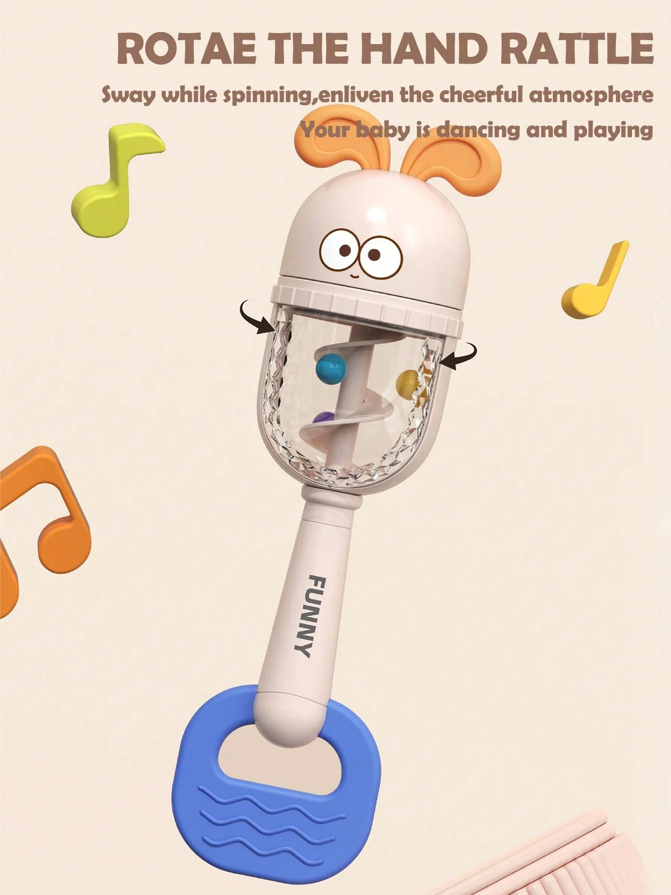 Baby Rattle Toys Teether Hand Bells Mobile Infant Stop Weep Tear Rattles Early Educational Toy for Newborn cute animals Gifts - 4