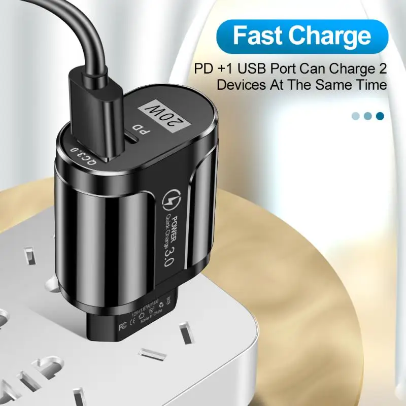 20W Quick USB Charger Type C Fast Charging Charge QC3.0 PD3.0 KR Charger Adaper For iphone 15 14 Samsung Xiaomi Laptop