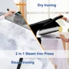 34" Large Steam Iron Press with LED Touch Screen, 1800W Steam Press with 5 Fabric Settings Language Conversion 2