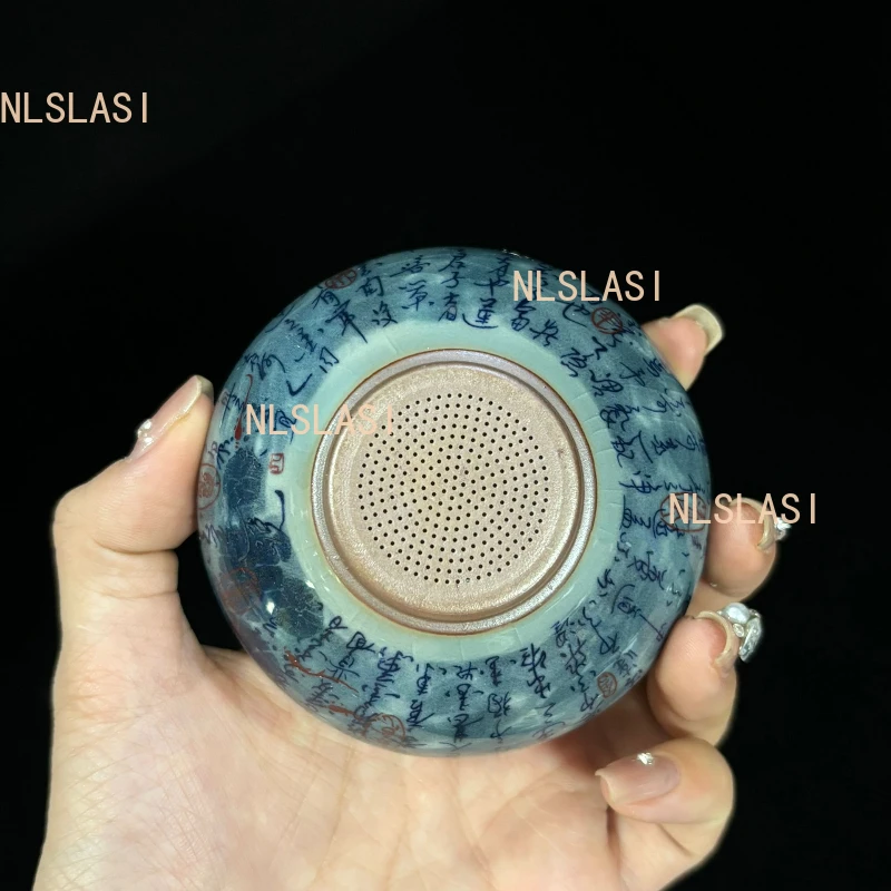 Traditional Blue and White Porcelain Fair Cup Tea Strainer Ceramic Teaware Filter Set Home Tea Divider Chinese Tea Accessories