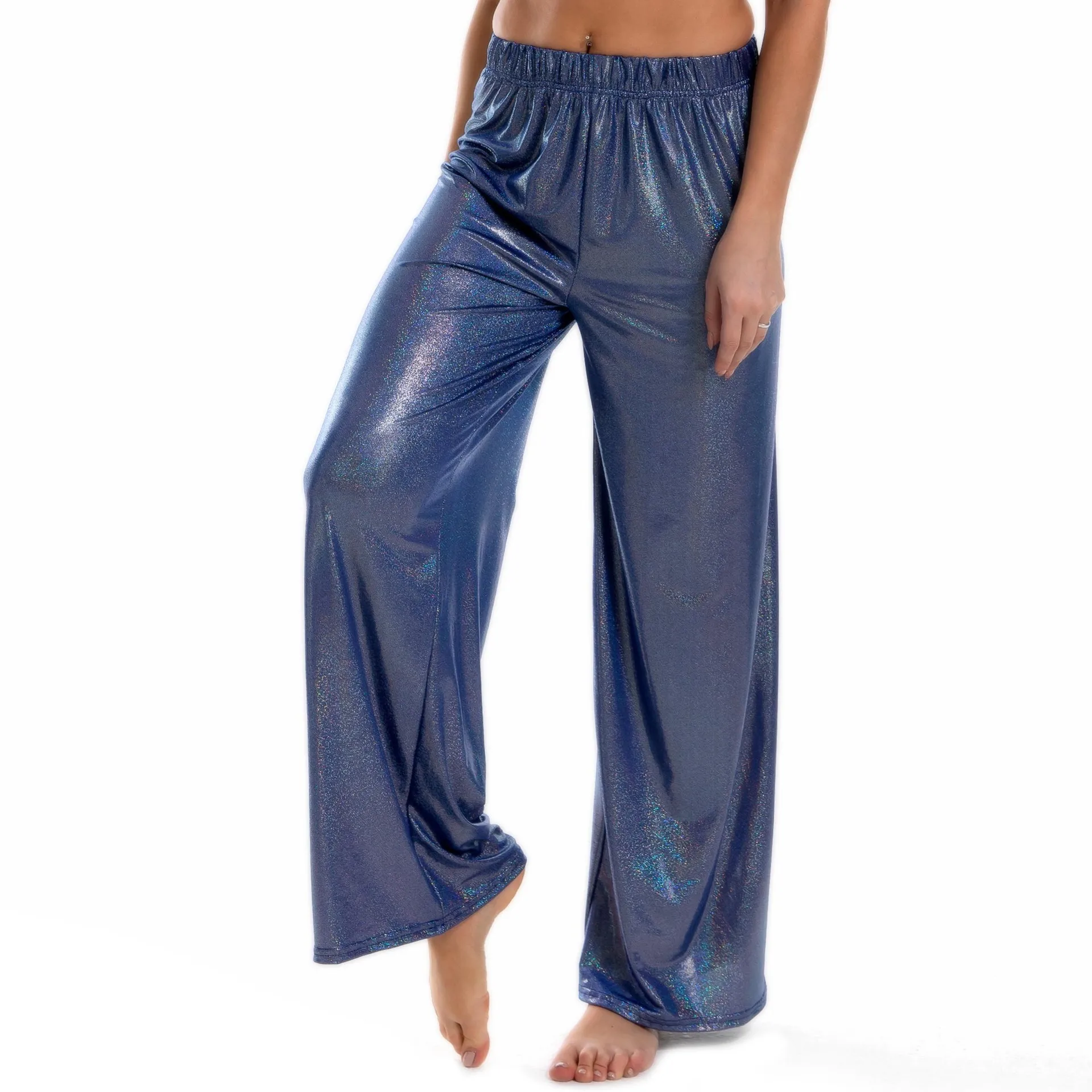 2026 New Arrival: Women's Elastic Waist Shiny Orange Pants, Asian Sizes Elastic Waist Yoga Trousers. White, Pink, Yellow 4