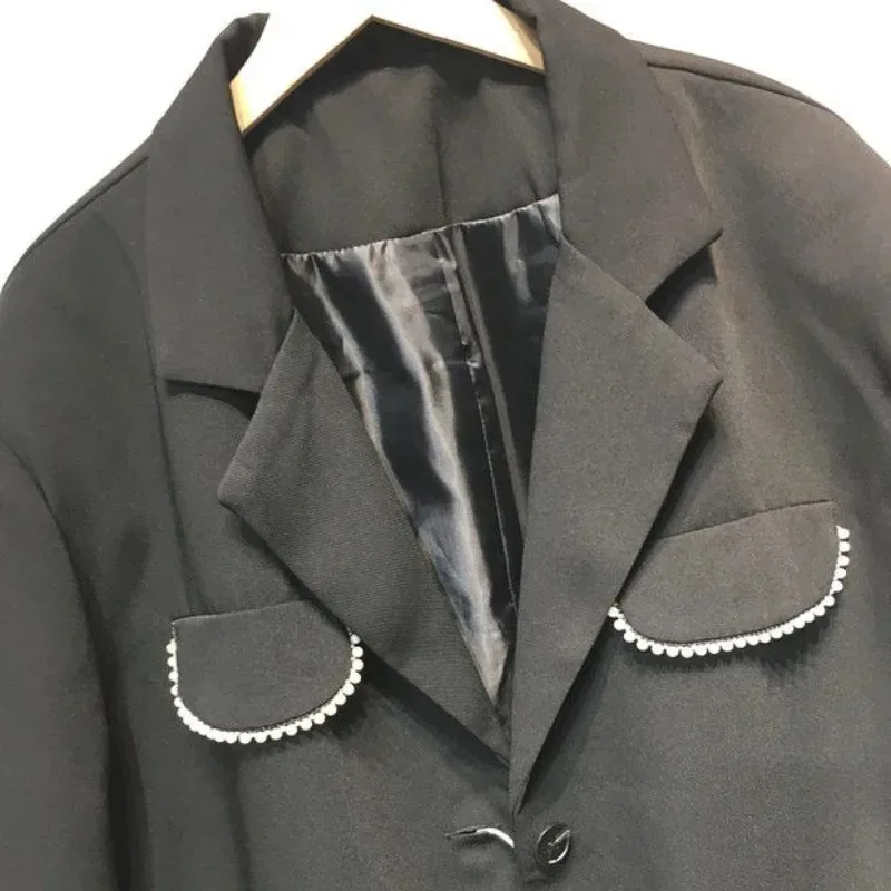 2023 New Spring Autumn Women Blazer Casual Long Sleeve Suit Jacket beading Tideway Office Commute Business Blazer Elegant Tops