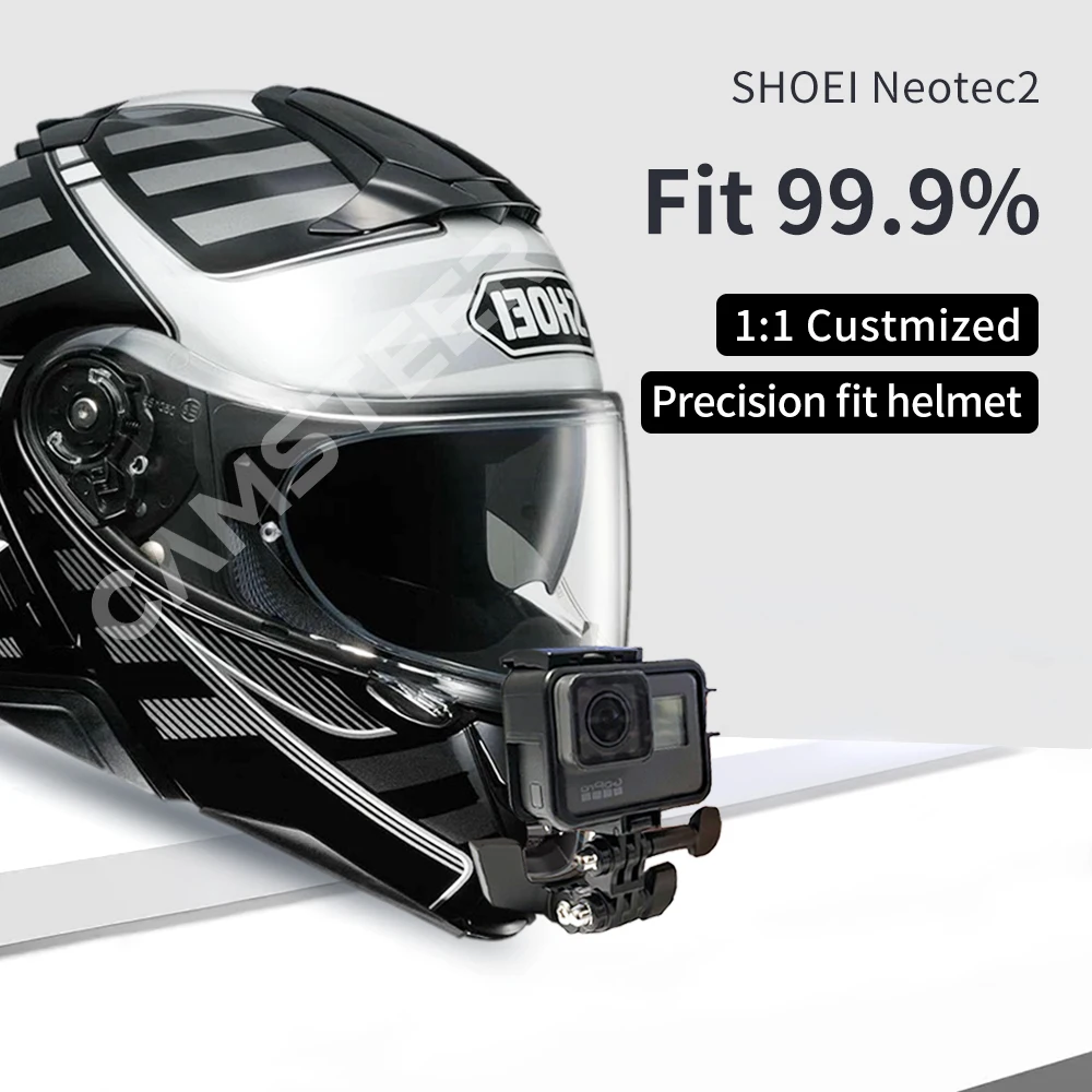 Capacete Chin Mount para Gopro Hero Alumínio Cnc Personalizado Acessórios da Câmera Gopro Hero 10 Insta360one x2 Akaso Shoei-neotec2 - Image 4