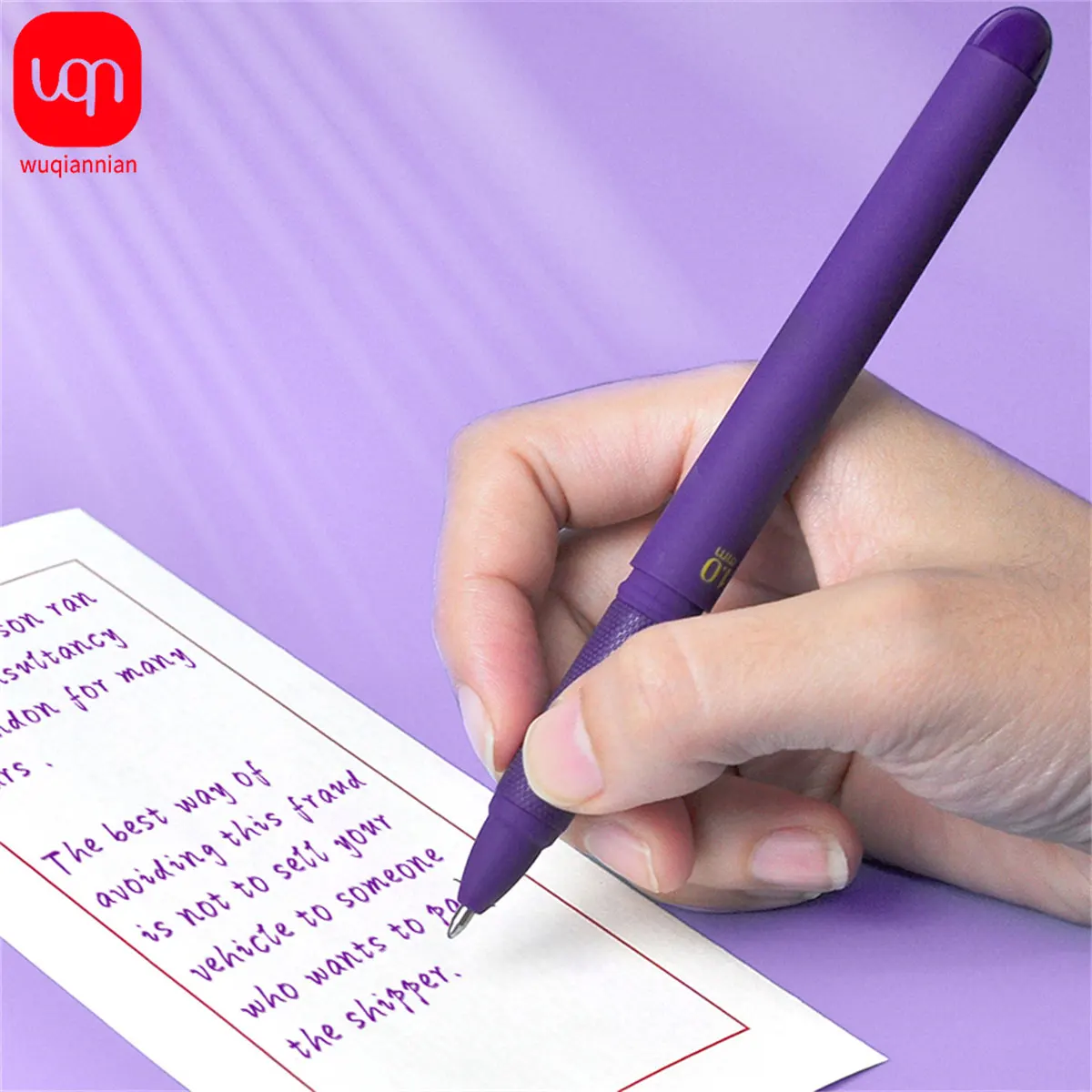4/8/12pcs Purple ballpoint pen Non-erasable office use smooth writing 1.0mm school and office supplies 3
