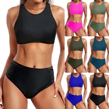 Sexy Female Swimwear Brazilian Bikini Set Women High Waisted Female Swimsuit Bathers Bathing Swimming Suit Beachwear Summer