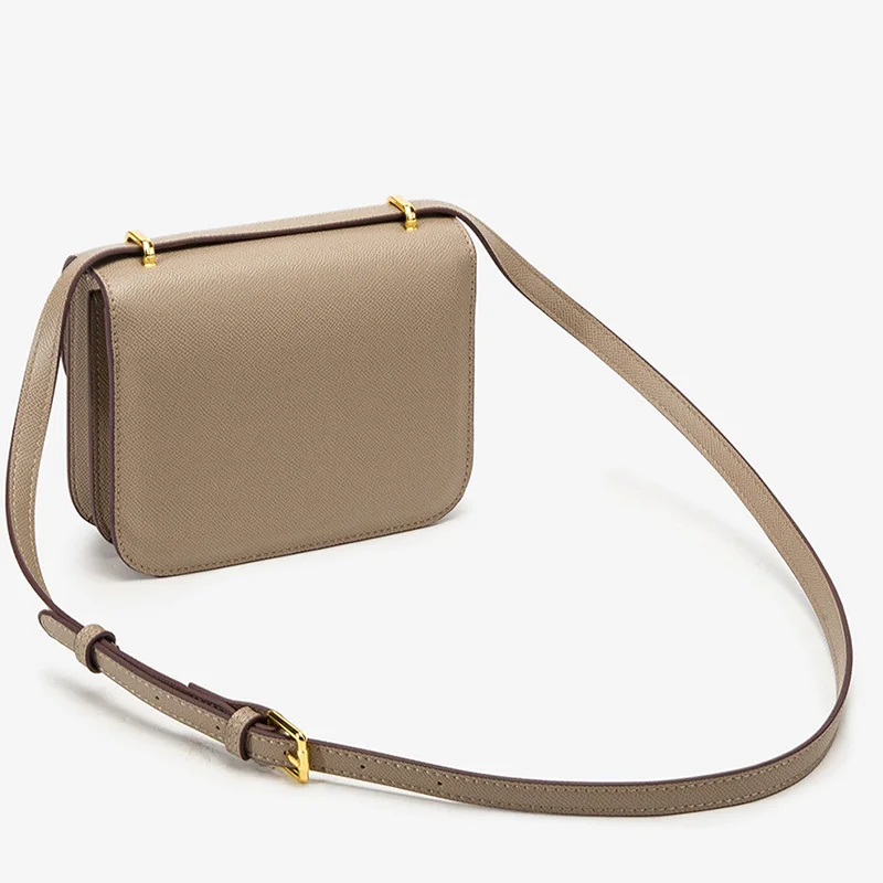 ZR DIARY Alphabet Metal Buckle Shoulder Bags Women PU Leather Small Square Bag Luxury Design Flap Tofu Shape Bags 1068