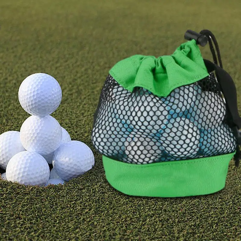 Golf Mesh Net Bag Nylon Golf Tennis 12/24/48 Ball Carrying Drawstring Pouch Golf Bags Golf Accessories Indoor Outdoor Sports 3