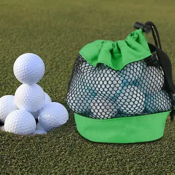 Golf Mesh Net Bag Nylon Golf Tennis 12/24/48 Ball Carrying Drawstring Pouch Golf Bags Golf Accessories Indoor Outdoor Sports 3