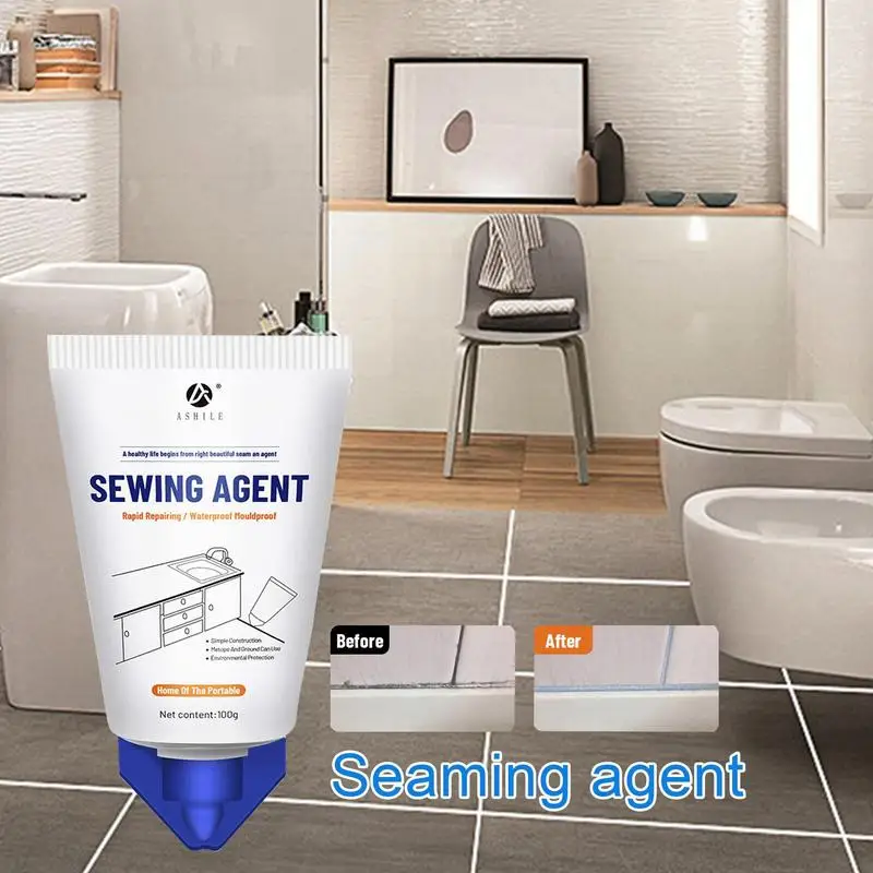 Silicone Caulk Waterproof Bathroom Sealant Edge Sealing Stronger Adhesion Kitchen Caulking White Crack Proof for Tile Joints