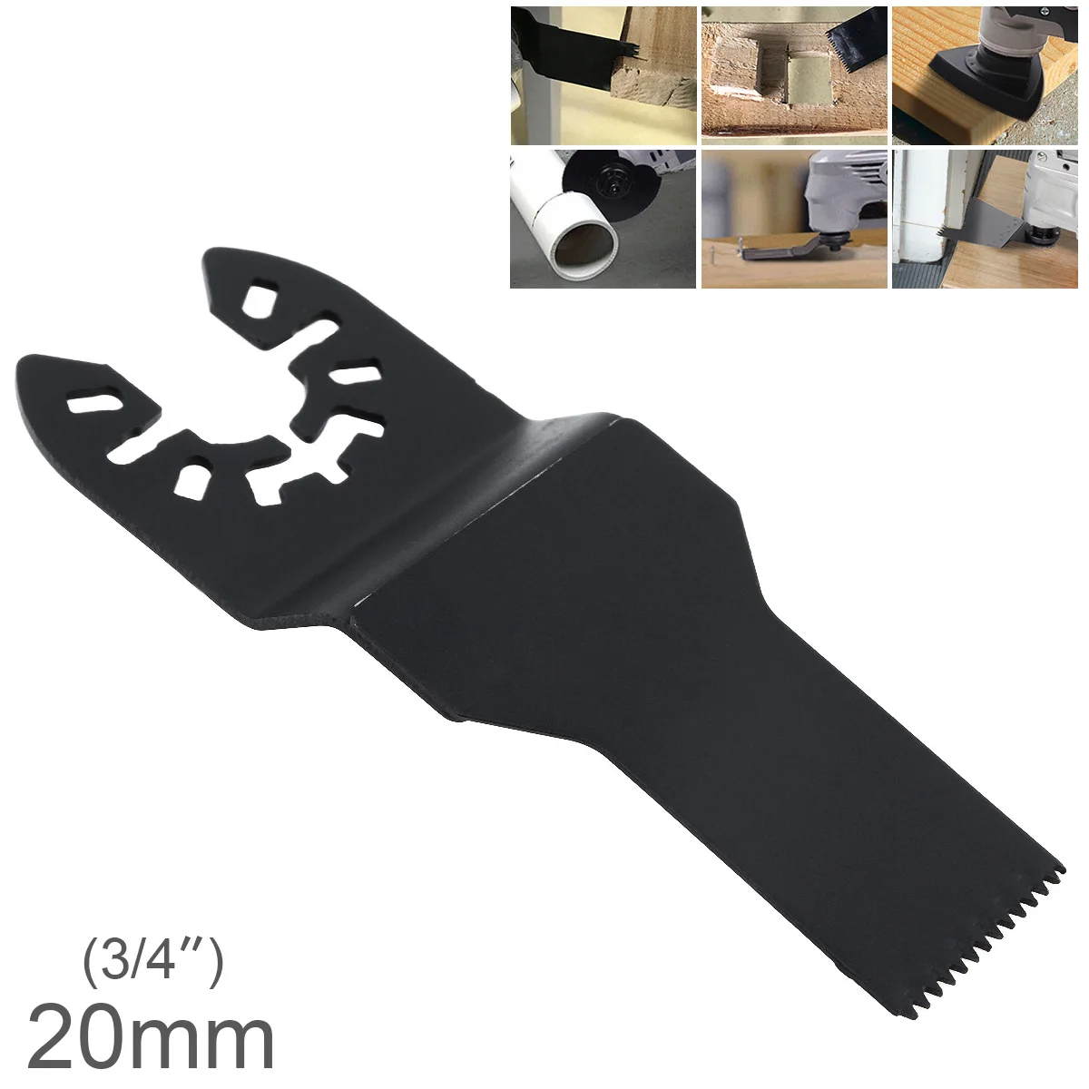 

20mm Black Reciprocating Tungsten Steel Saw Blade Power Tool Accessories for Wood Cutting / PVC Cutting / Nail Cutting