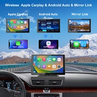 ESSGOO Écran portable CarPlay 9 pouces, véritable caméra frontale 4K et caméra arrière 1080p, autoradio universel pour camions, Android Auto, BT, AUX, FM, USB 3