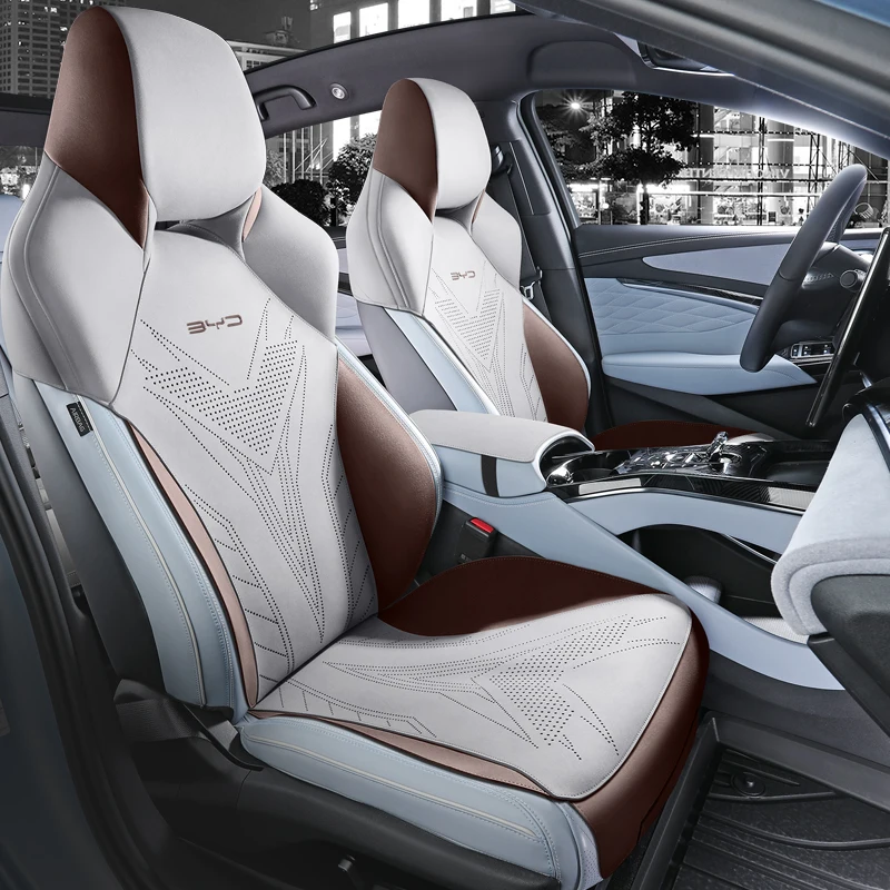 맞춤형 자동차 액세서리 스웨이드 안장 시트 쿠션 패드 BYD Seal DMI EV용 하프 커버드