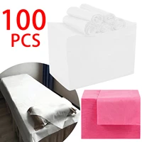 Draps de lit jetables, 100 pièces, pour Salon de beauté, Spa, Massage, épais, Non tissé, respirant, voyage, affaires, hôtel, hôpital 1