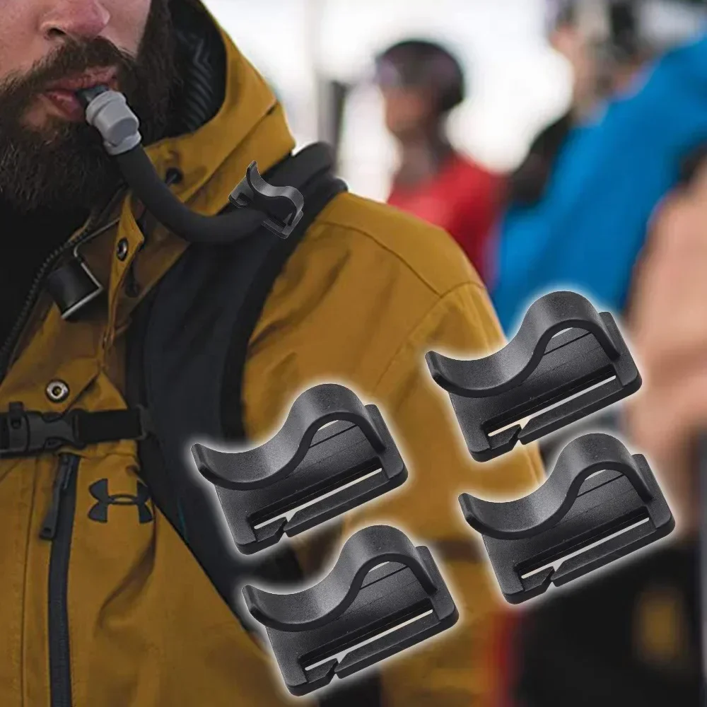 2/4pcs Rotatable Hydration Bladder Drinking Tube Trap Hose Webbing Clip Pack Tube  Webbing Clip Holder Hydration Backpack