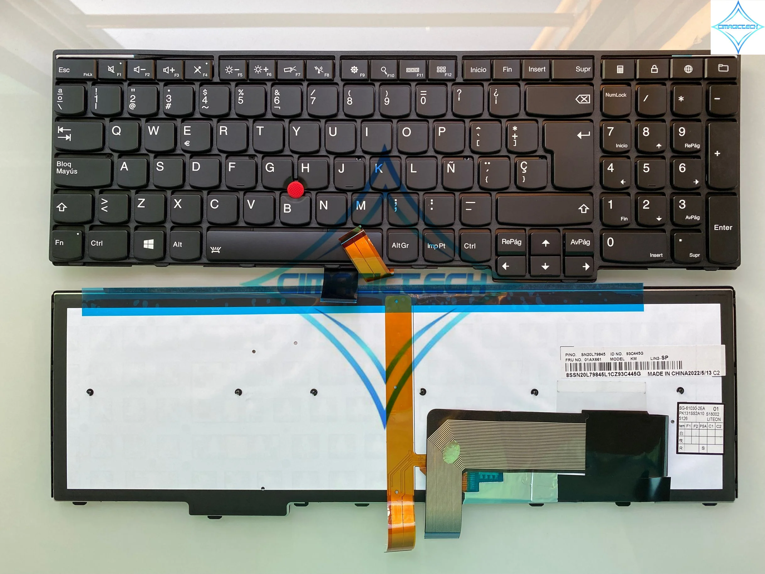 Touche De Clavier Unique Pour Lenovo ThinkPad E531 - Réf. 0C45228 04Y2663, Occasion