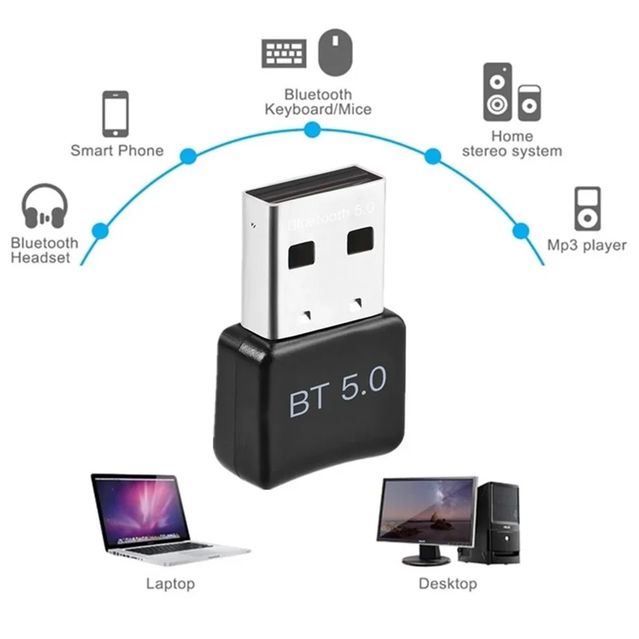 5.1 USB Bluetooth Adapter for PC 5.0 Bluetooth Dongle 5 0 Module Key  Receptor BT Transmitter Aptx Receiver Audio for Computer
