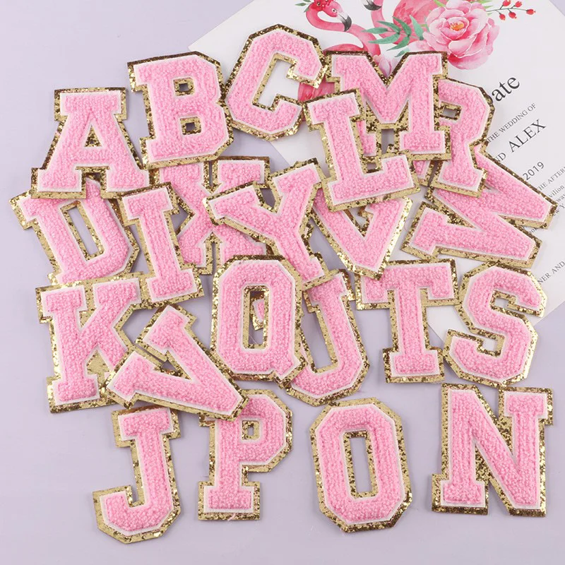 DIY Letter Embroider Patch for Clothing Hat Pants Jean Fabric Sticker Towel Penh Patch Fast Iron on T Shirt Shoes Self Adhesive