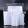 0.2mm PE Clear Self Sealing Zip Lock bags Plastic Packaging Pouches White Transparent zipper reclosable Thick package bags 4