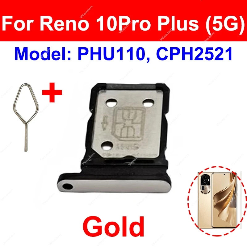 SIM Card Tray For OPPO Reno 10 10 Pro Plus 5G SIM Card Tray Slot   Card Reader Holder Socket Parts