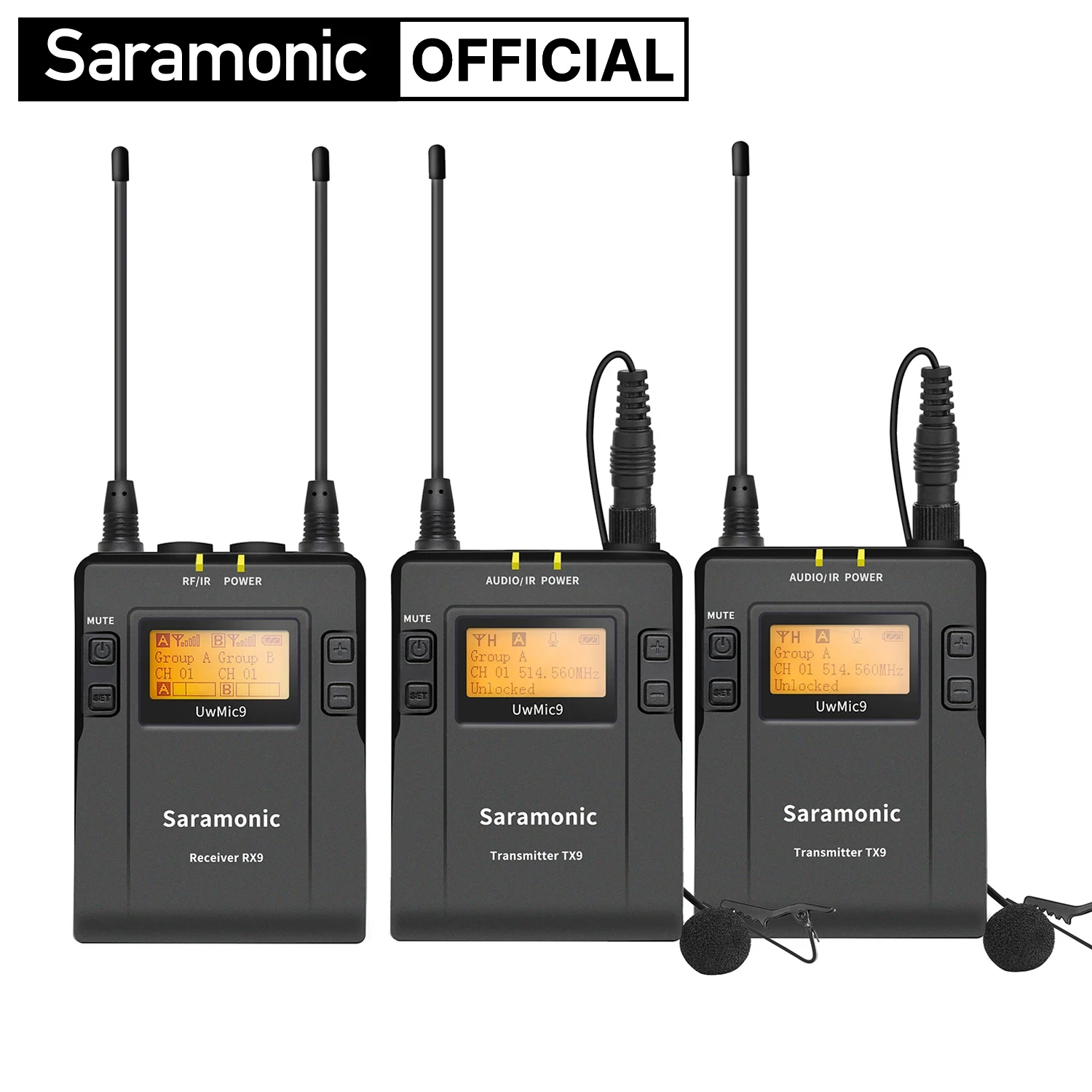 Saramonic UWMIC9 Kit1/2 UHF Wireless Lavalier Lapel